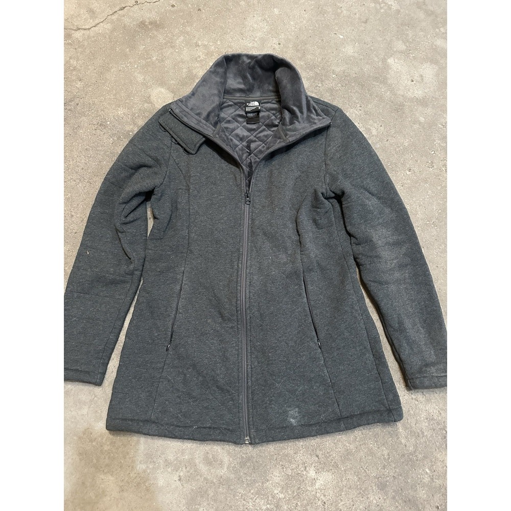 The North Face Fleece Lined Jacket Womens Medium‎ Dark Grey Tc2d/tm2d